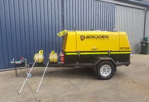 GP388 - 388cfm Rotary screw compressor, Diesel driven, mounted on a transport skid