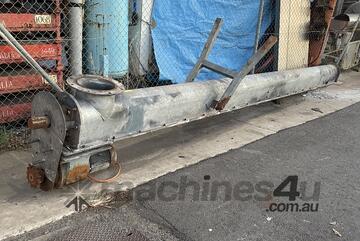 6m long x 250mm helical steel auger screw feeder conveyor elevator motorised