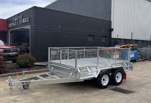 10x6 Cage Trailer with 600mm Cage Electric Brakes Fully Galvanised 2800KG ATM BIGMAN TRAILER
