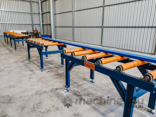caption Heavy-Duty Idle Roller Table: 3m x 700mm - use with Metal Band saws
