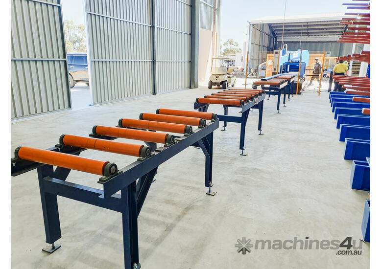 caption Heavy-Duty Idle Roller Table: 3m x 700mm - use with Metal Band saws