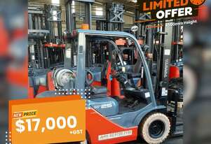 SALE - Toyota 2.5 Ton Forklift | LPG | 4500mm Lift Height