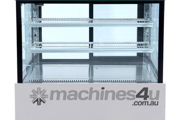 SSU120-2XB Black Trim Square Glass Cake Display 2 Shelves 1200X700X1100