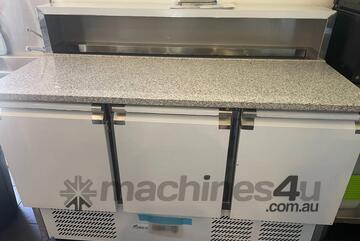 FED-X Three Door Salad Prep Fridge with Marble Top - XGNS1300E