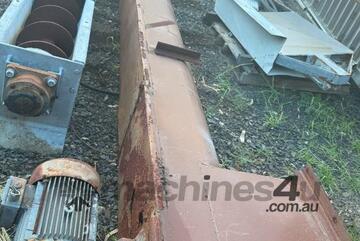 Conveyor Screw Type 11.1m long X 320mm Dia with Motor and gearbox