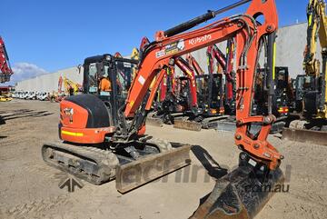2022 KUBOTA U48-4 5T EXCAVATOR (M830) WITH A/C CAB, HITCH, BUCKETS AND LOW 650 HOURS