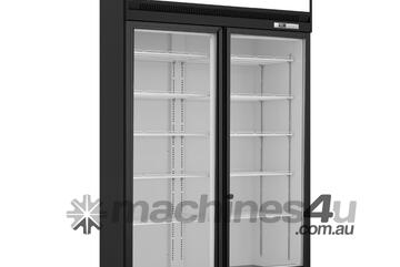 Thermaster Black Upright Double Glass Door Fridge Lg 1006D
