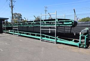 Industrial Soil Gravel Incline Trough Conveyor - 14m Long Belt