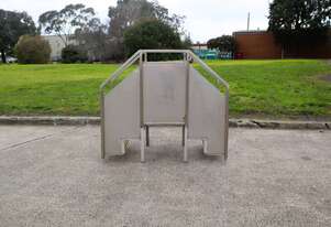 Stainless Steel Crossover Ladder Stairs Safety Bridge - 3 steps