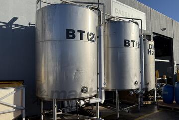 Tanks SS Jacketed 2.2m dia x 4m high 7,000Ltrs