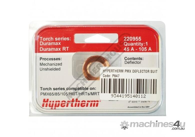 Hypertherm 45-105A Deflector 220955 Suits Mechanized Powermax 45XP/65/85/105 (Pack of 1)