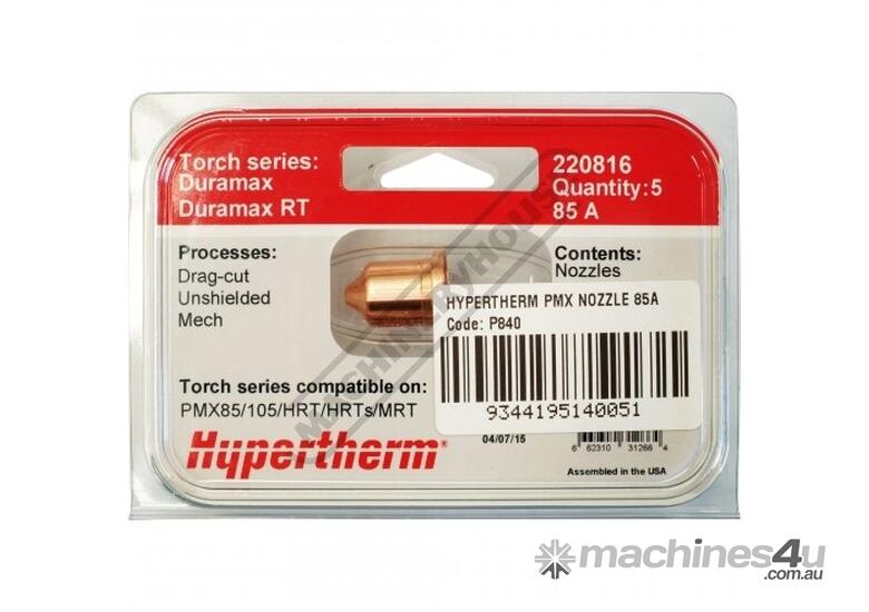 Hypertherm 85A Nozzle 220816 Suits Powermax 65/85/105 (Pack of 5)