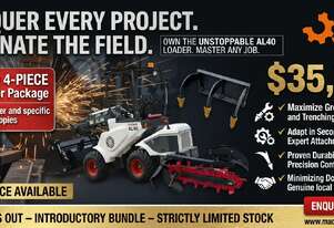 Brand New Ozziquip AL40 Mini Loader 4-in-1 with Ripper & Trencher 4-Piece Package
