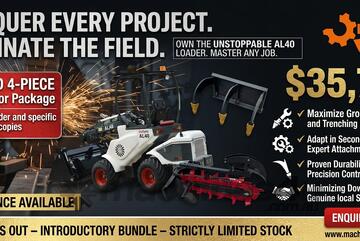 Brand   Ozziquip AL40 Mini Loader 4-in-1 with Ripper & Trencher 4-Piece Package