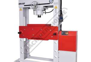 Industrial Motorised Hydraulic Press with Movable Cylinder - 100 Tonne HPM-100T Welded Steel Frame C