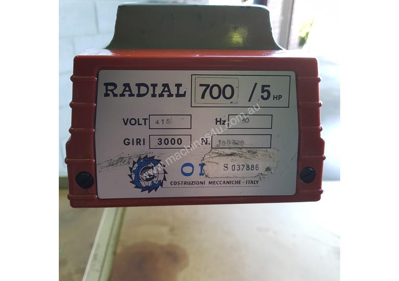 caption Omga Radial 700 Radial Arm Saw