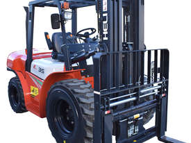 HELI 3.5T All Terrain Diesel Forklift Buggy with Fork Positioner and Container Mast - FOR SALE - picture0' - Click to enlarge