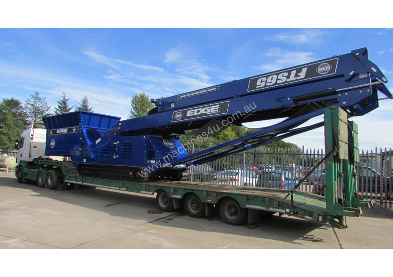 caption EDGE FTS65 Feeder Track Stacking Conveyor | High capacity tracked hopper feeder