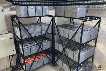 UPS Battery Bank Racking and Cables Setup (No Batteries)