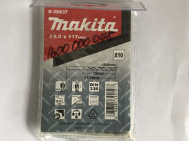 Drill Bits 8.0mmØ x 117mm HSS Makita Tools Jobber Pack of 10 - picture0' - Click to enlarge