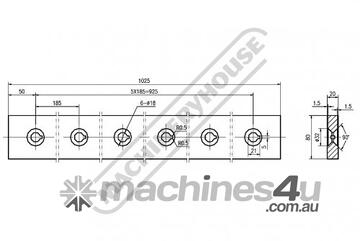 4000mm Sheet Metal Guillotine Blade Set - 6CrW2Si GB-102.8020A 1025 x 80 x 20mm Top & Bottom Blade S