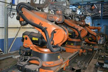 2x Kuka Robot KR240-2 turntable track mounted 10 axis Controller teach pendant