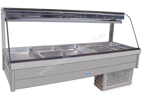Roband CFX23RD Curved Glass Cold Food Bar - Piped & Foamed Only