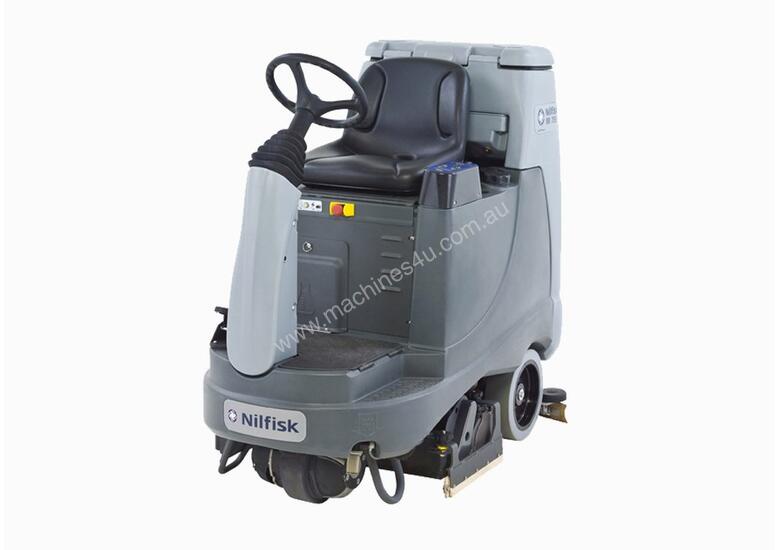caption Nilfisk BR755C Mid Sized Ride on Scrubber