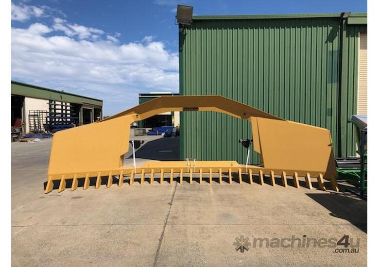 caption Gessner 24' Drive-in Stick Rake to suit a CAT D8R/T Dozer - IN STOCK NOW!