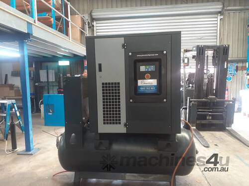30HP 120cfm Rotary Screw Compressor W/ Integrated Air Dryer - Pneutech RS3000-TR - Hire