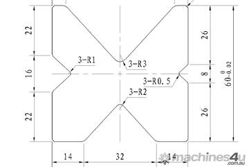 60MM SQ X 835MM MULTI VEE DIE | 4 SELF CENTERING V'S | 8/16/32/48MM