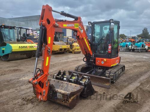 2018 KUBOTA U35-4 EXCAVATOR WITH A/C CABIN AND LOW 990 HOURS