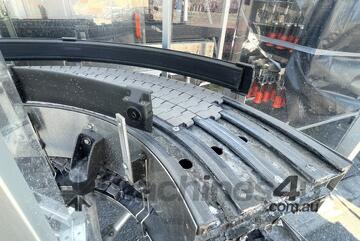 Stainless plastic link belt conveyor system bottling product palletizing system components