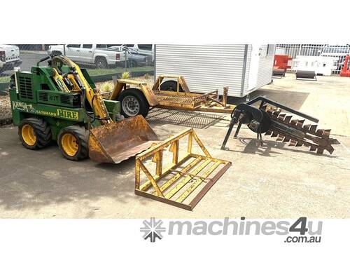 KANGA MINI LOADER SOLD WITH TRAILER & ATTACHMENTS