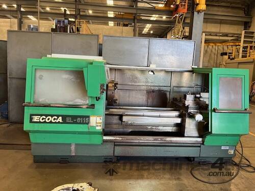 Ecoca EL6115 CNC lathe w Mitsubishi Meldas 520A CNC Control