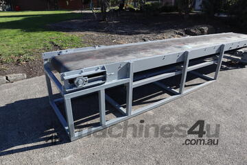 Long Motorised Belt Conveyor Variable Speed - 5m long