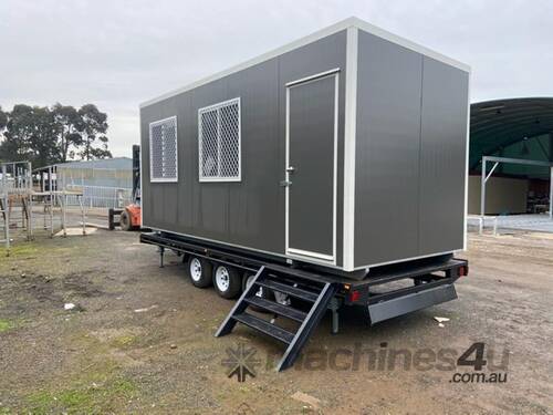 caption Auzbilt Trailer Mounted Lunch Room Portable Accommodation: 6m x 2.4m, For Sale