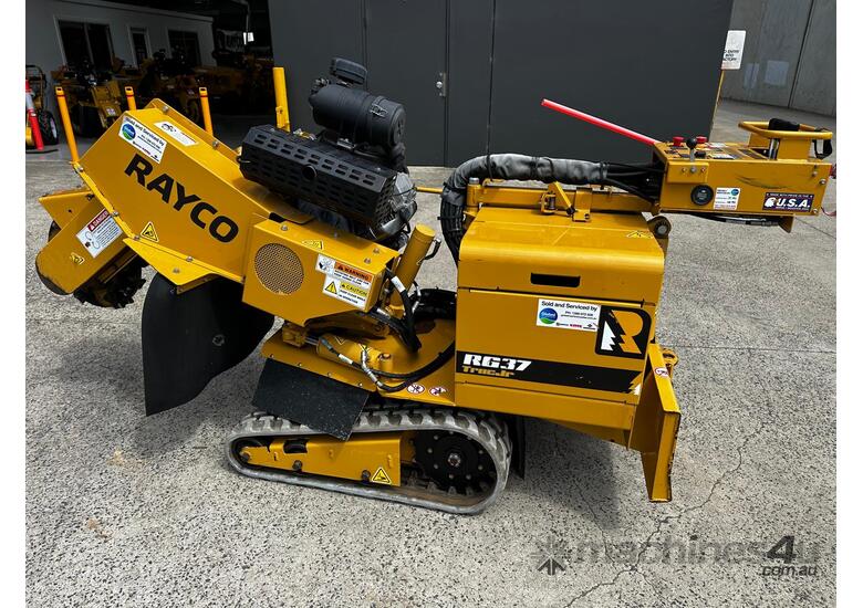 caption Used 2021 model Rayco RG37T - 37HP Stump Grinder