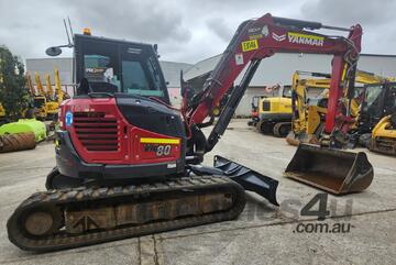 2022 YANMAR VIO80 8T EXCAVATOR (EX146) WITH FULL CIVIL SPEC, 3 BUCKETS AND 2880 HOURS
