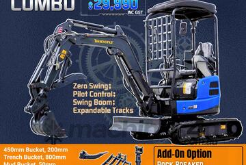 TRIDENT 2025   MODEL 1.8T EXCAVATOR COMBO DEAL
