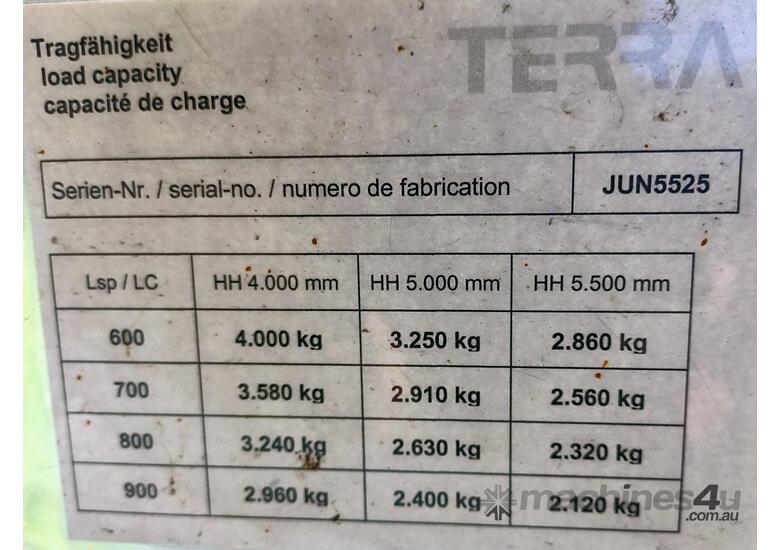 2008 4 ton Hubtex S40-12C Side Lift Forklift 5.5 metre Lift Height