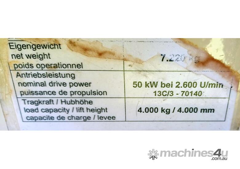 2008 4 ton Hubtex S40-12C Side Lift Forklift 5.5 metre Lift Height