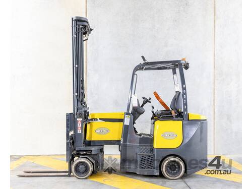 caption Used Aisle-Master 15E Articulating Mast Forklift