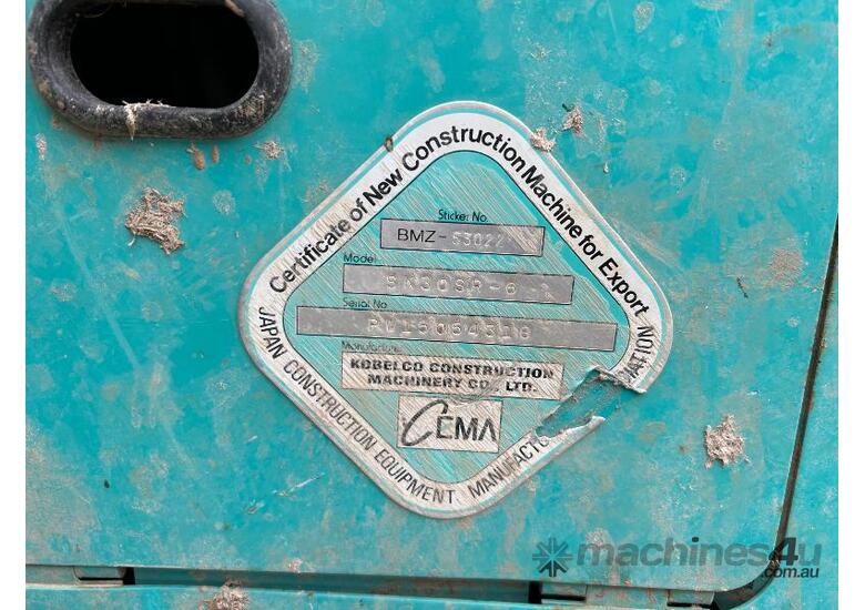 caption Kobelco SK30SR-6 Mini Excavator with Cab