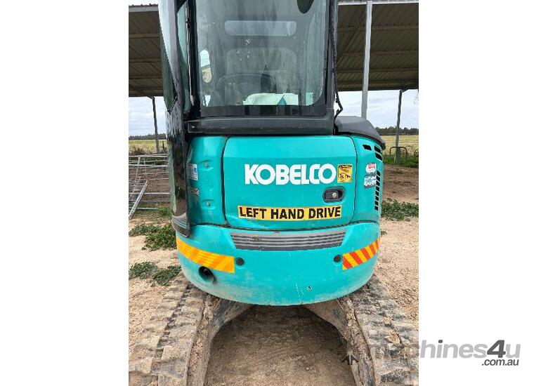 caption Kobelco SK30SR-6 Mini Excavator with Cab