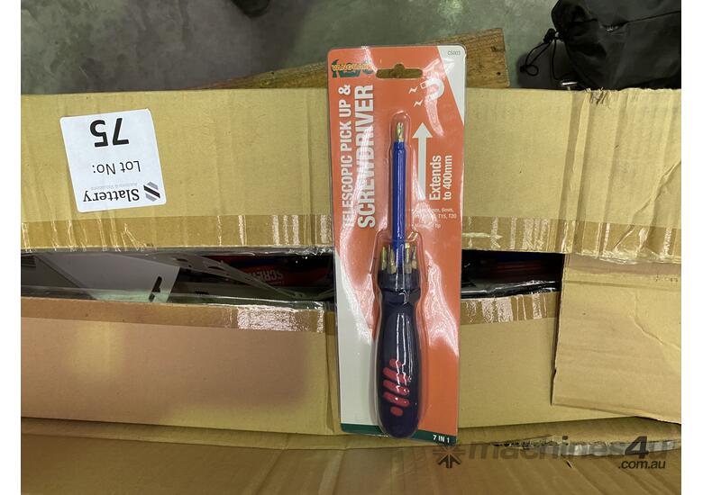 caption 1 X Large Box of Screw Drivers & General Goods