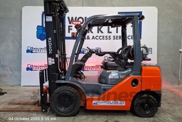 Wollongong Forklift: 2018 Toyota 2.5T, LPG, 3-Stage Standard Mast, 5.5m Lift! Wollongong Forklift: 2018 Toyota 2.5T, LPG, 3-Stage Standard Mast, 5.5m Lift!
