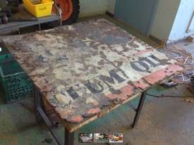 Table with old sign - picture0' - Click to enlarge