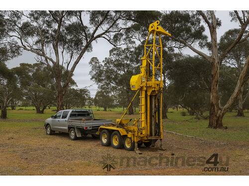 Gemco 210B Trailer Mounted Drill Rig, Including Augers — Price Reduced! Now $33,000!