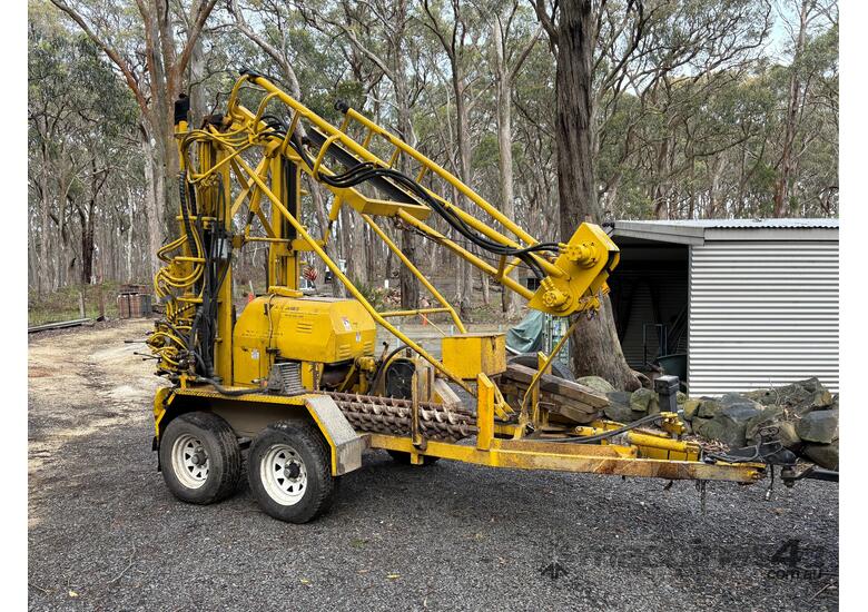 Gemco 210B Trailer Mounted Drill Rig, Including Augers — Price Reduced! Now $33,000!